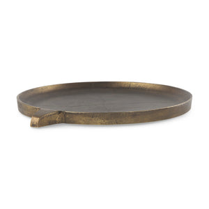 Mercana Marlowe Tray - Rustic Elegance in Antiqued Matte Gold for Serving, Display, or Organizing Items Aluminum | Large 69853