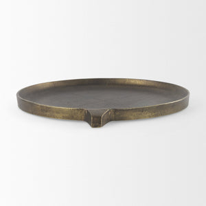 Mercana Marlowe Tray - Rustic Elegance in Antiqued Matte Gold for Serving, Display, or Organizing Items Aluminum | Large 69853