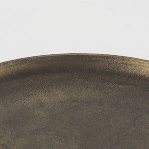 Mercana Marlowe Tray - Rustic Elegance in Antiqued Matte Gold for Serving, Display, or Organizing Items Aluminum | Large 69853