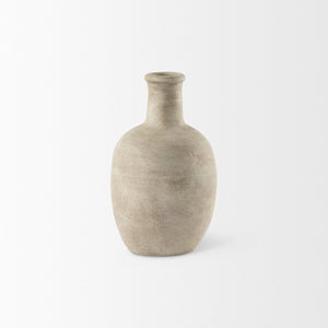 Mercana Zenni Timeless Warm Matte Ceramic Vase for Effortless Style in Contemporary and Rustic Decor Beige Ceramic | 9.3H 69804