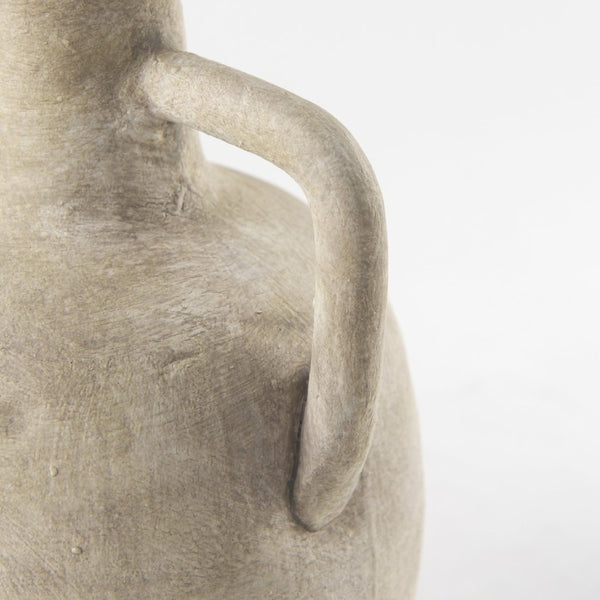 Mercana Zenni Timeless Warm Matte Ceramic Vase for Effortless Style in Contemporary and Rustic Decor Beige Ceramic | 9.3H 69804