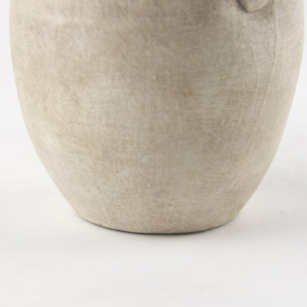 Mercana Zenni Timeless Warm Matte Ceramic Vase for Effortless Style in Contemporary and Rustic Decor Beige Ceramic | 9.3H 69804