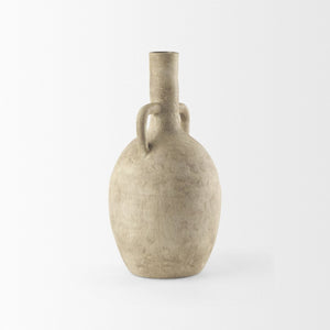 Mercana Zenni Timeless Warm Matte Ceramic Vase for Effortless Style in Contemporary and Rustic Decor Beige Ceramic | 12.0H 69805