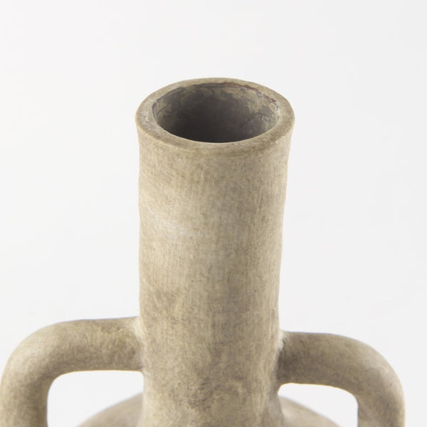 Mercana Zenni Timeless Warm Matte Ceramic Vase for Effortless Style in Contemporary and Rustic Decor Beige Ceramic | 12.0H 69805