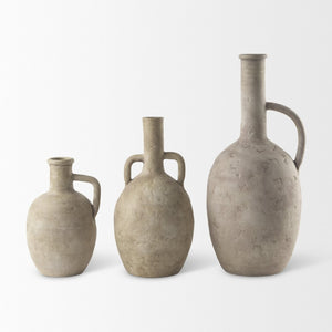Mercana Zenni Timeless Warm Matte Ceramic Vase for Effortless Style in Contemporary and Rustic Decor Beige Ceramic | 12.0H 69805
