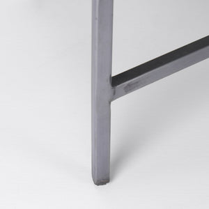 Mercana Hogarth 36-Inch Two-Door Accent Cabinet with Geometric Design for Modern Rustic Living Spaces Dark Brown & Black Wood | Silver Metal 69751