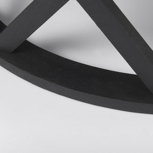 Mercana Forsey Solid Mango Wood Round Coffee Table with Lattice Design for Modern Rustic Living Spaces 69745