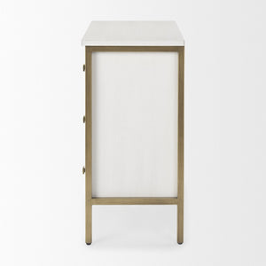 Mercana Savannah Accent Cabinet - Coastal Glam Design with Honeycomb Drawers for Elegant Storage Solutions 69758