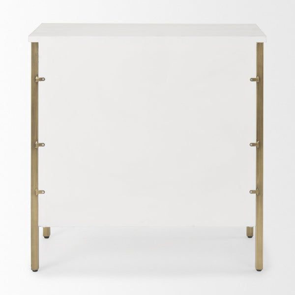 Mercana Savannah Accent Cabinet - Coastal Glam Design with Honeycomb Drawers for Elegant Storage Solutions 69758