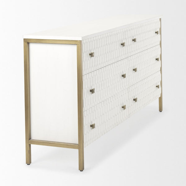 Mercana Savannah Coastal Charm Sideboard with Glamorous Accents for Stylish Storage and Organization 69759