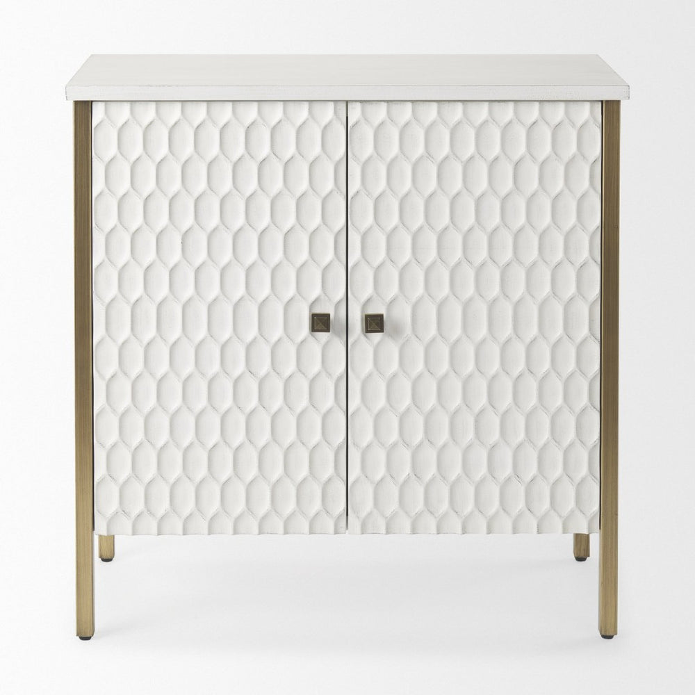 Mercana Savannah Coastal Glam Accent Cabinet for Stylish Storage in Living Room, Entryway, or Bedroom 69760