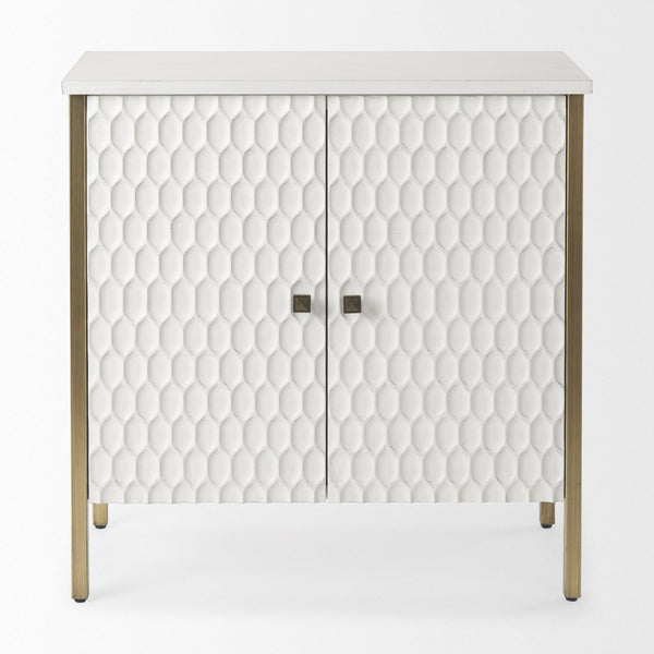 Mercana Savannah Coastal Glam Accent Cabinet for Stylish Storage in Living Room, Entryway, or Bedroom 69760