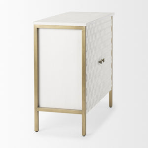 Mercana Savannah Coastal Glam Accent Cabinet for Stylish Storage in Living Room, Entryway, or Bedroom 69760