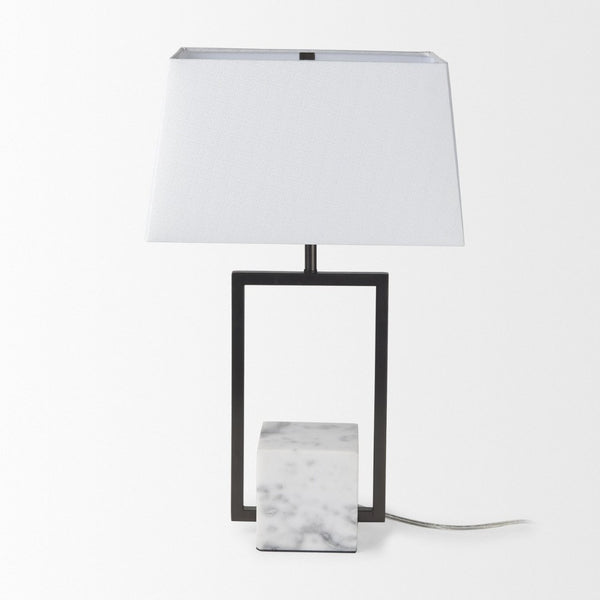Mercana Peyton Contemporary Table Lamp with Unique Marble Base for Stylish Ambient Lighting in Any Room 69701