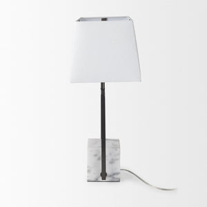 Mercana Peyton Contemporary Table Lamp with Unique Marble Base for Stylish Ambient Lighting in Any Room 69701