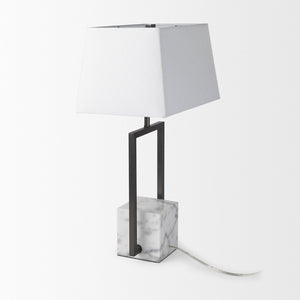 Mercana Peyton Contemporary Table Lamp with Unique Marble Base for Stylish Ambient Lighting in Any Room 69701