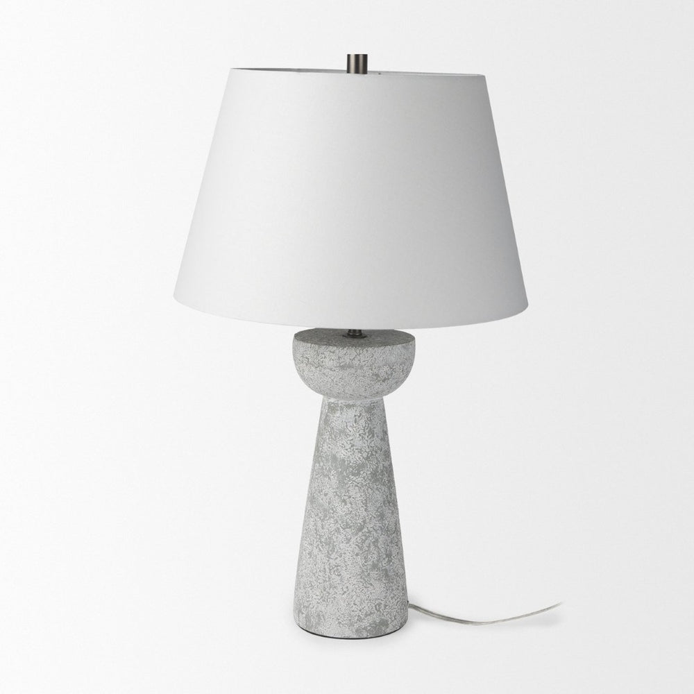 Mercana Julia Elegant Cement Table Lamp - Coastal Modern Design for Ambient Lighting in Any Room 69706