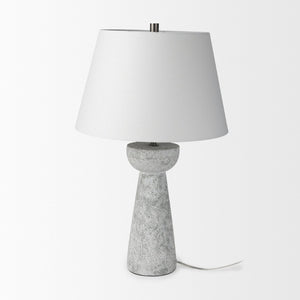 Mercana Julia Elegant Cement Table Lamp - Coastal Modern Design for Ambient Lighting in Any Room 69706
