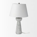 Mercana Julia 16.0L x 16.0W x 27.0H Gray Antique Painted Cement Table Lamp 69706