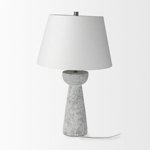 Mercana Julia Elegant Cement Table Lamp - Coastal Modern Design for Ambient Lighting in Any Room 69706