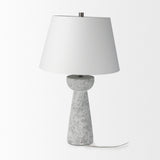 Mercana Julia 16.0L x 16.0W x 27.0H Gray Antique Painted Cement Table Lamp 69706