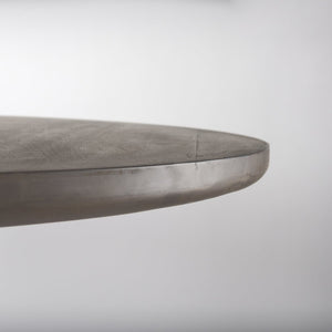 Mercana Terra Dining Table: Sculptural Round Design in Rich Mango Wood for Modern Dining & Entertaining 60" Dk Brown Wood Top | Dk Brown Wood Base 69873-AB