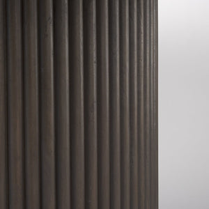 Mercana Terra Dining Table: Sculptural Round Design in Rich Mango Wood for Modern Dining & Entertaining 60" Dk Brown Wood Top | Dk Brown Wood Base 69873-AB