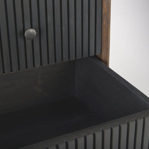 Mercana Grace Rustic Industrial Accent Cabinet with 3 Drawers for Stylish Storage in Any Room or Office 69755