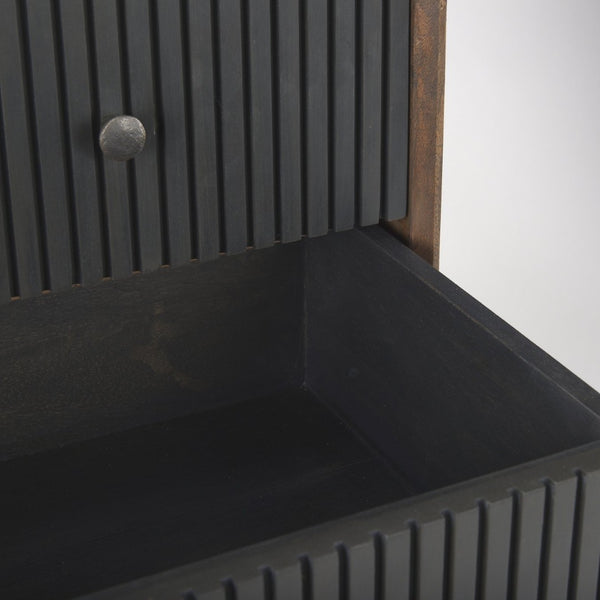 Mercana Grace Rustic Industrial Accent Cabinet with 3 Drawers for Stylish Storage in Any Room or Office 69755