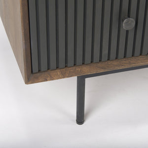 Mercana Grace Rustic Industrial Accent Cabinet with 3 Drawers for Stylish Storage in Any Room or Office 69755