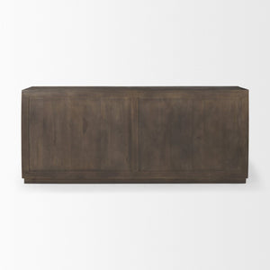 Mercana West Rustic-Modern Mango Wood Sideboard with Bold Angular Design for Stylish Storage Solutions 69872