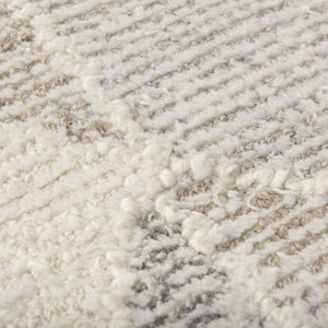 Mercana Kolt Handwoven Wool Area Rug with Neutral Geometric Design - Perfect for Modern Living Spaces 69768