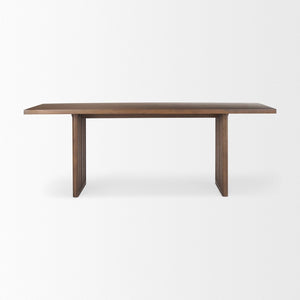 Mercana Grier Dining Table - Elegant Solid Mango Wood with Cane Detailing for Modern and Transitional Spaces 84" Med Brown Wood Top | Med Brown Wood w/Cane Legs 69904
