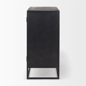 Mercana Sloan Contemporary Accent Cabinet with Durable Iron Frame and Natural Wood for Modern Interiors 69887
