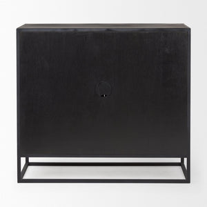 Mercana Sloan Contemporary Accent Cabinet with Durable Iron Frame and Natural Wood for Modern Interiors 69887