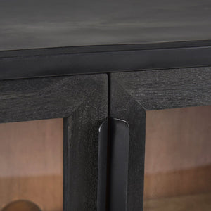 Mercana Sloan Contemporary Accent Cabinet with Durable Iron Frame and Natural Wood for Modern Interiors 69887