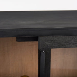 Mercana Sloan Contemporary Accent Cabinet with Durable Iron Frame and Natural Wood for Modern Interiors 69887