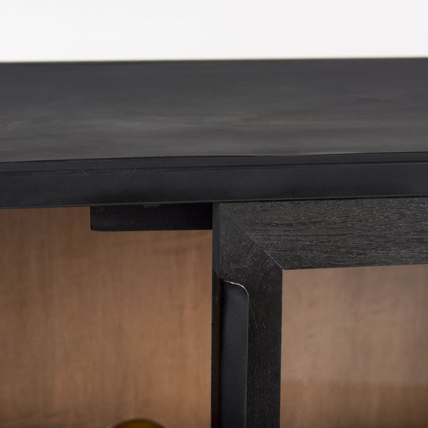 Mercana Sloan Contemporary Accent Cabinet with Durable Iron Frame and Natural Wood for Modern Interiors 69887