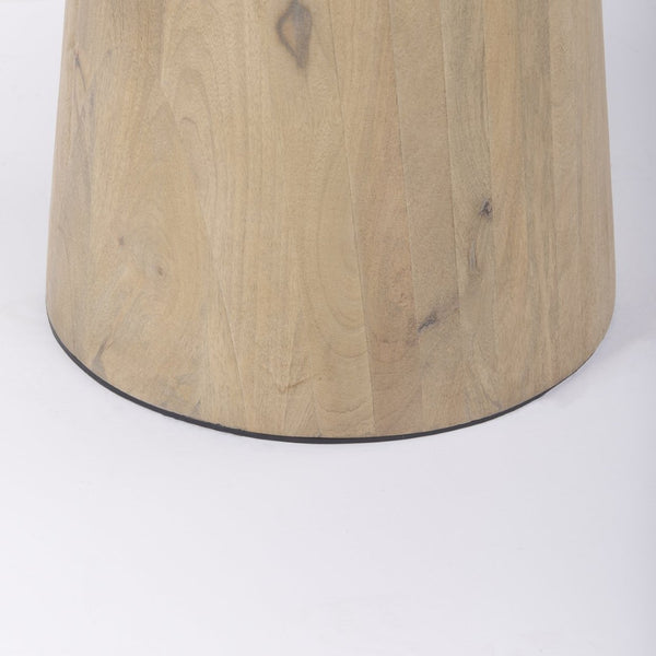 Mercana Maxwell Round Marble Bistro Table – Elegant Blend of Natural Stone and Warm Wood for Stylish Dining Spaces 69928-AB