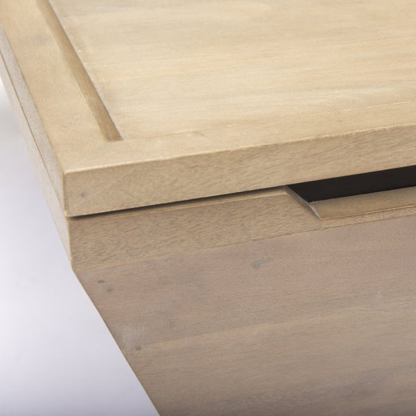 Mercana Wyatt Modern Angular Coffee Table - Solid Wood, Sculptural Design for Stylish Living Room Decor 69932