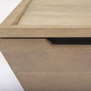 Mercana Wyatt Modern Angular Coffee Table - Solid Wood, Sculptural Design for Stylish Living Room Decor 69932