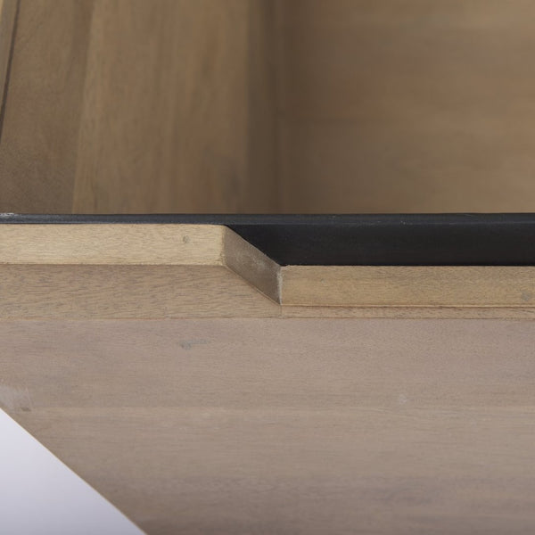 Mercana Wyatt Modern Angular Coffee Table - Solid Wood, Sculptural Design for Stylish Living Room Decor 69932