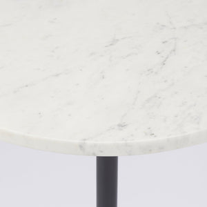 Mercana Maxwell Elegant Marble Top Pedestal End Table - Modern Accent Piece for Small Spaces and Living Rooms 69975-AB