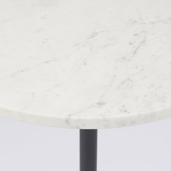 Mercana Maxwell Elegant Marble Top Pedestal End Table - Modern Accent Piece for Small Spaces and Living Rooms 69975-AB