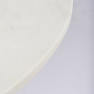 Mercana Maxwell Round Coffee Table with Elegant Marble Top and Sturdy Pedestal Base for Modern Living Spaces 69976-AB