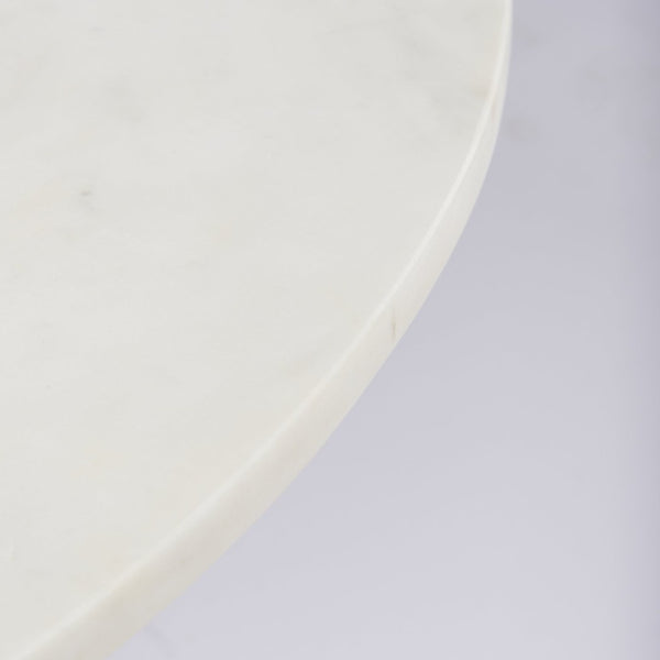 Mercana Maxwell Round Coffee Table with Elegant Marble Top and Sturdy Pedestal Base for Modern Living Spaces 69976-AB