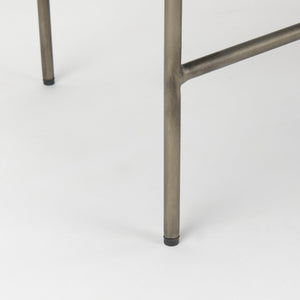 Mercana Avery Upholstered Accent Bench with Antique Metal Base – Stylish Entryway & Living Room Seating Multi Colored Fabric | Black Metal 68741