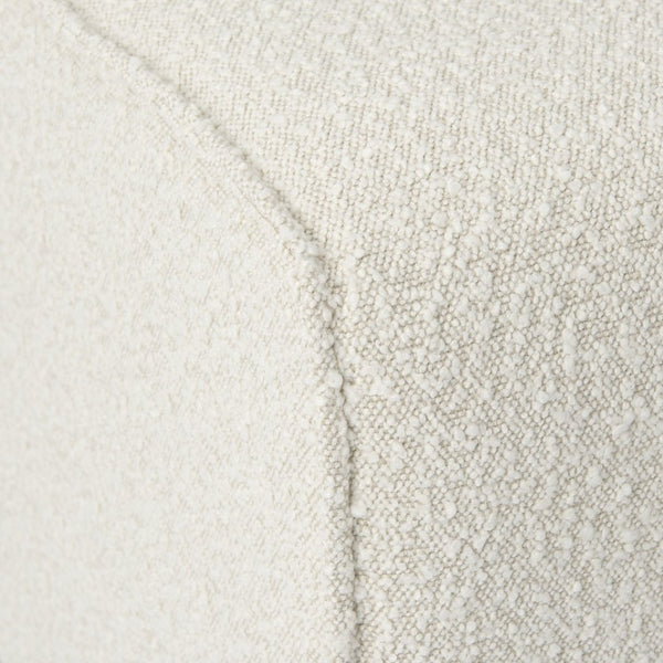 Mercana Damon Upholstered Dining Chair with Casters - Elegant Cream Fabric, Supportive Backrest & Mobility Cream Boucle Fabric 69615