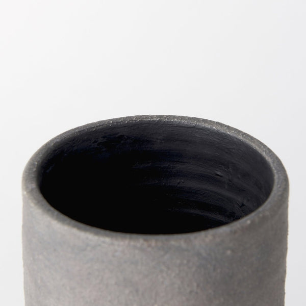 Mercana Armani Sculptural Ceramic Vase with Unique Double-Ear Design for Rustic and Modern Décor Styles Gray-Brown | Small Double Ears 70076