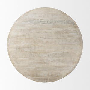 Mercana Rosie Round Coffee Table - Rustic Elegance with Solid Wood Construction for Timeless Living Spaces 69995